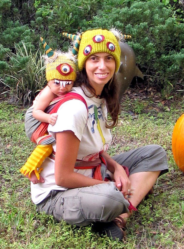 Two headed monster babywearing costume last Halloween