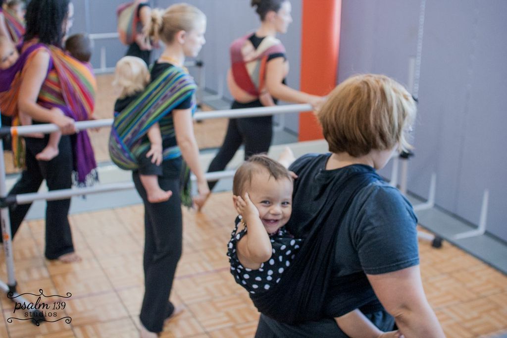 Second Babywearing Ballet Class 9 Happy Baby