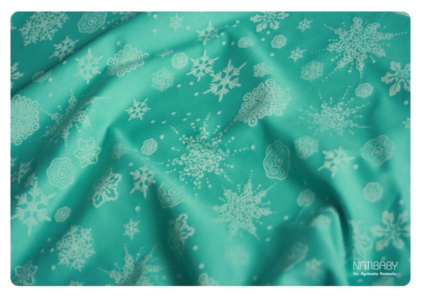 Natibaby Winter - turquoise snowflake wrap