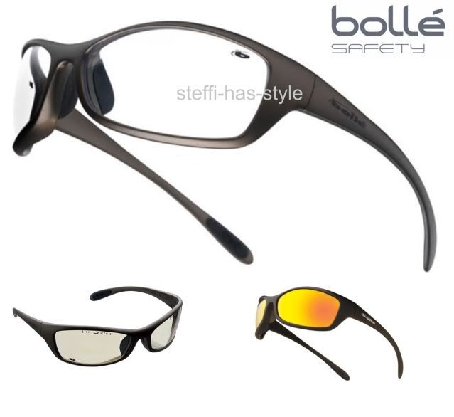 Bolle Spider Safety Cycling Glasses Sunglasses Clear, Contrast, Red