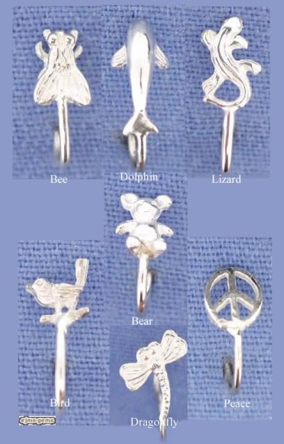 Sterling Silver Single Body Jewellery Nose / Ear Clip