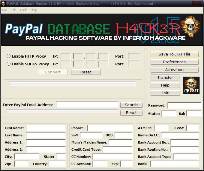 Paypal database hacker v1.5 keygen Paypal database hacker v1.5 keygen