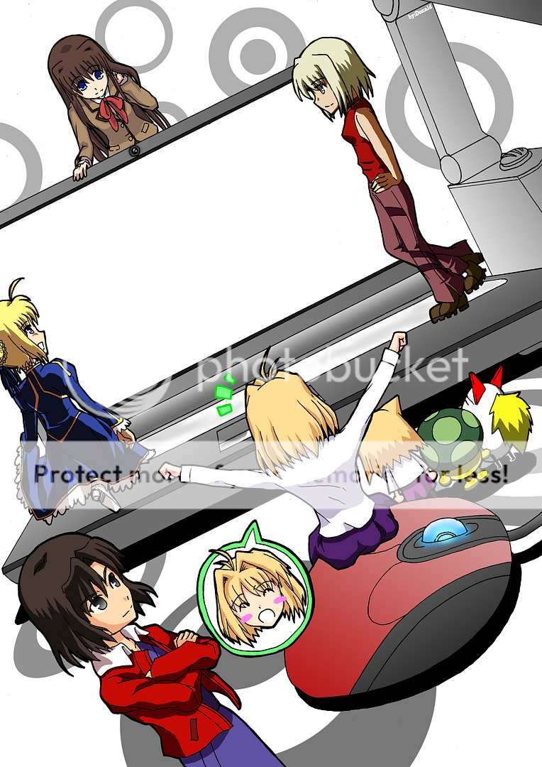 [自制海报一张]type-moon 5女神(送上无字版~)|fate/stay night