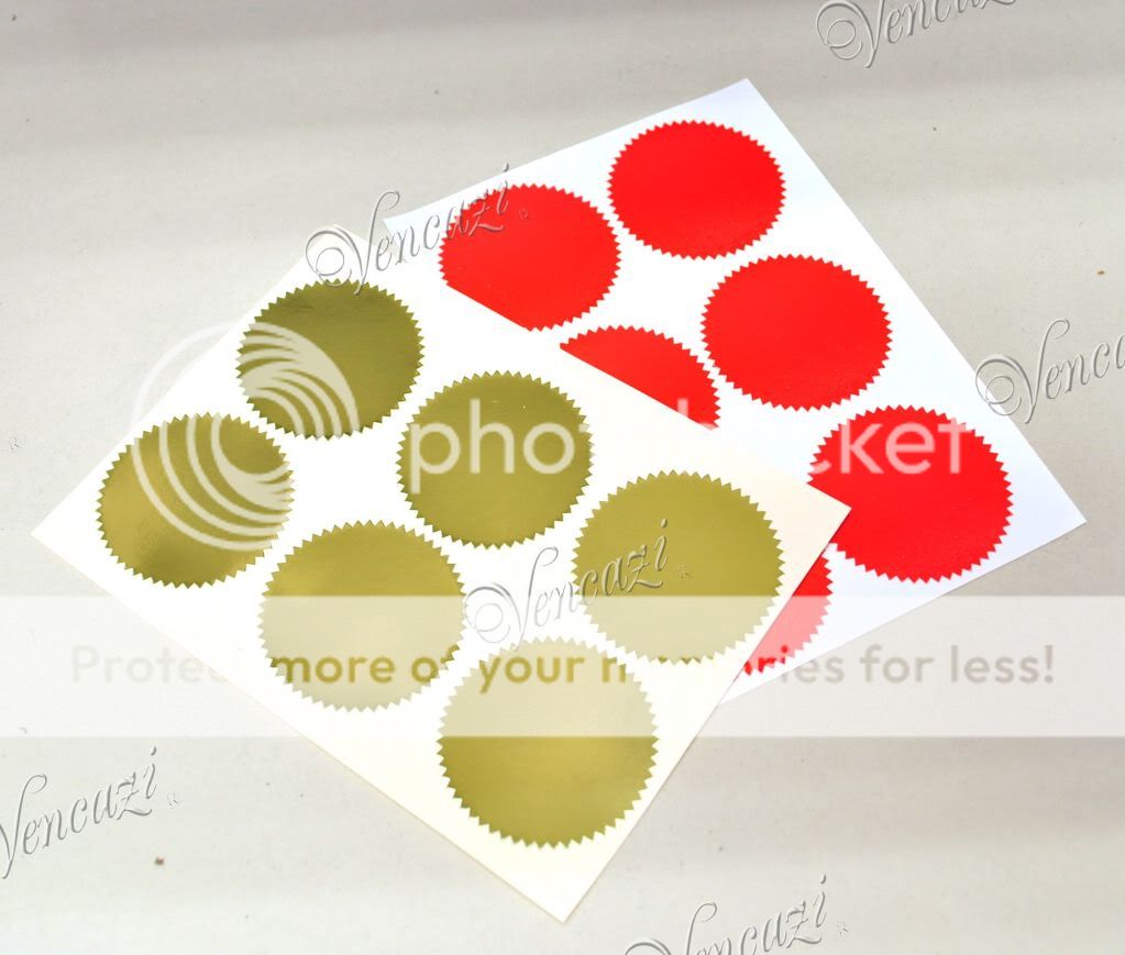   have 12 pcs blank sticker for free try 6pcs in red 6pcs in golden