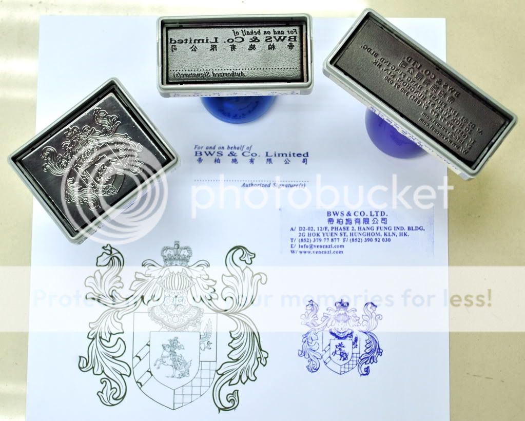 Customized Logo Pre inked Stamp   Address OR Signature  