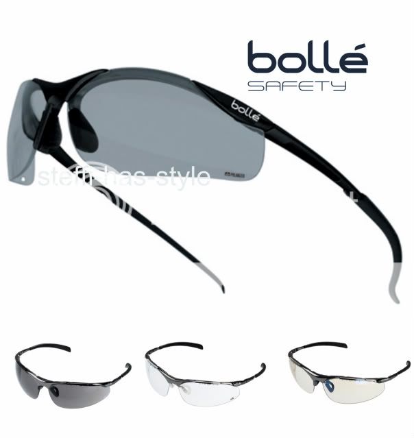 Bolle Contour Safety Cycling Glasses Sunglasses Clear Smoke ESP