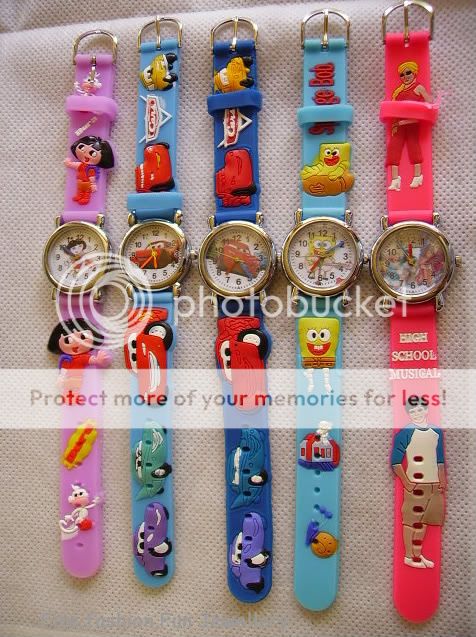 Kids Girls Boys TV / Film Character Vinyl Strap Watch  