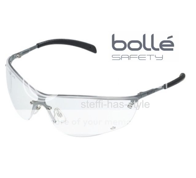 Bolle Silium Safety Cycling Glasses Sunglasses Clear Smoke Lens Metal Framed