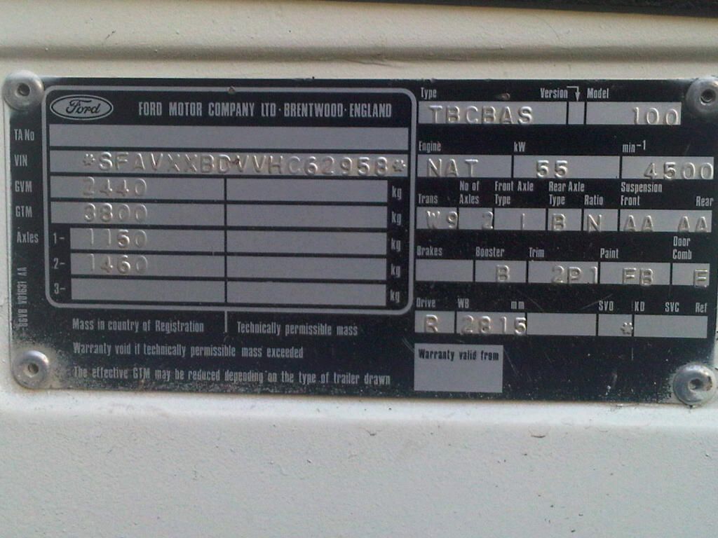 Ford Transit Forum • View topic - Newbie - 1987 Transit 100 Motorhome